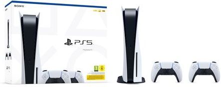 Sony - PlayStation 5 - Gameconsole - Wit - 825 GB - Inclusief 2 Controllers