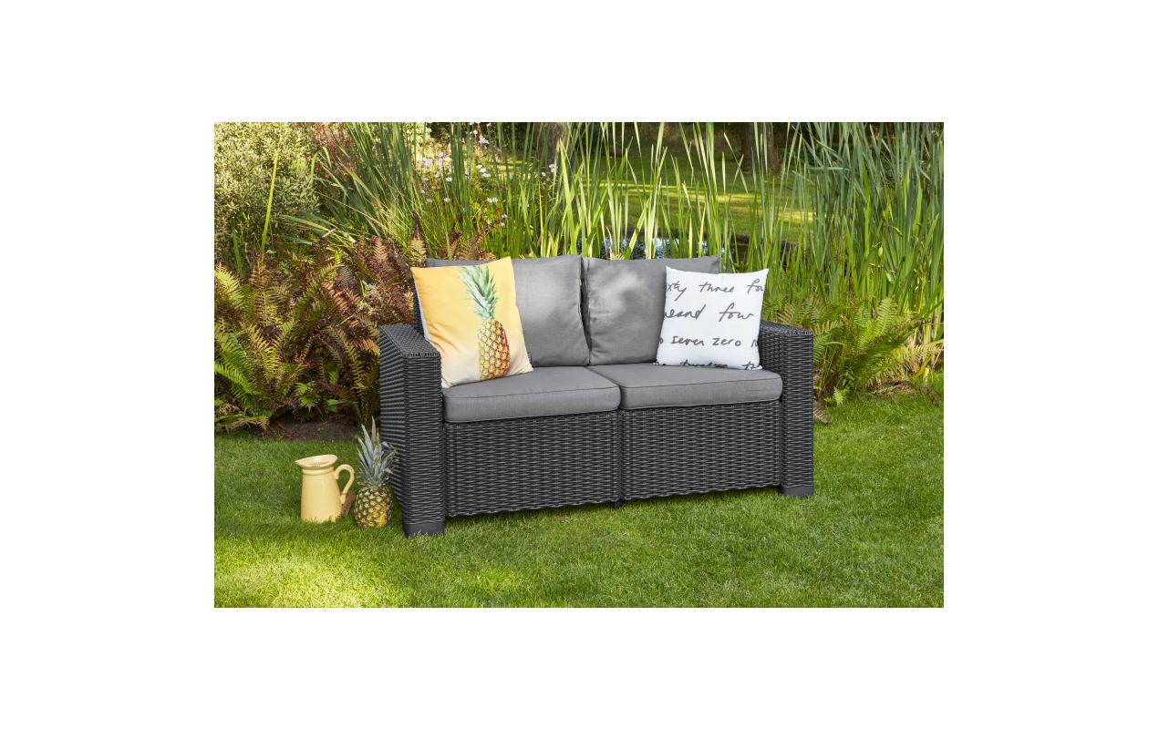 California 2er Sofa, Graphit, inkl. Kissen<br>Gartensofa