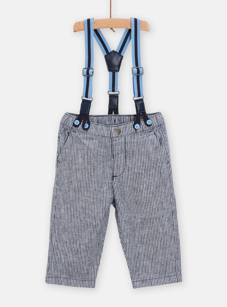 Pantalon cérémonie à bretelles pour bébé garçon