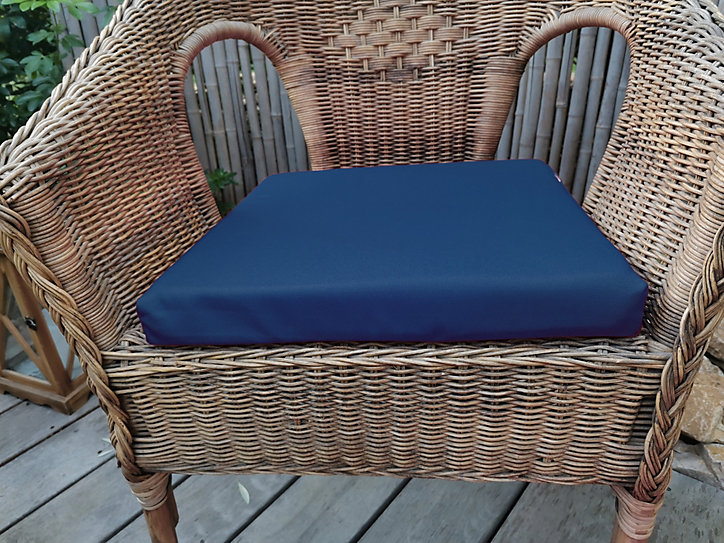 Galette de chaise Easy for life bleu L.39 x l.39 x Ep.5cm