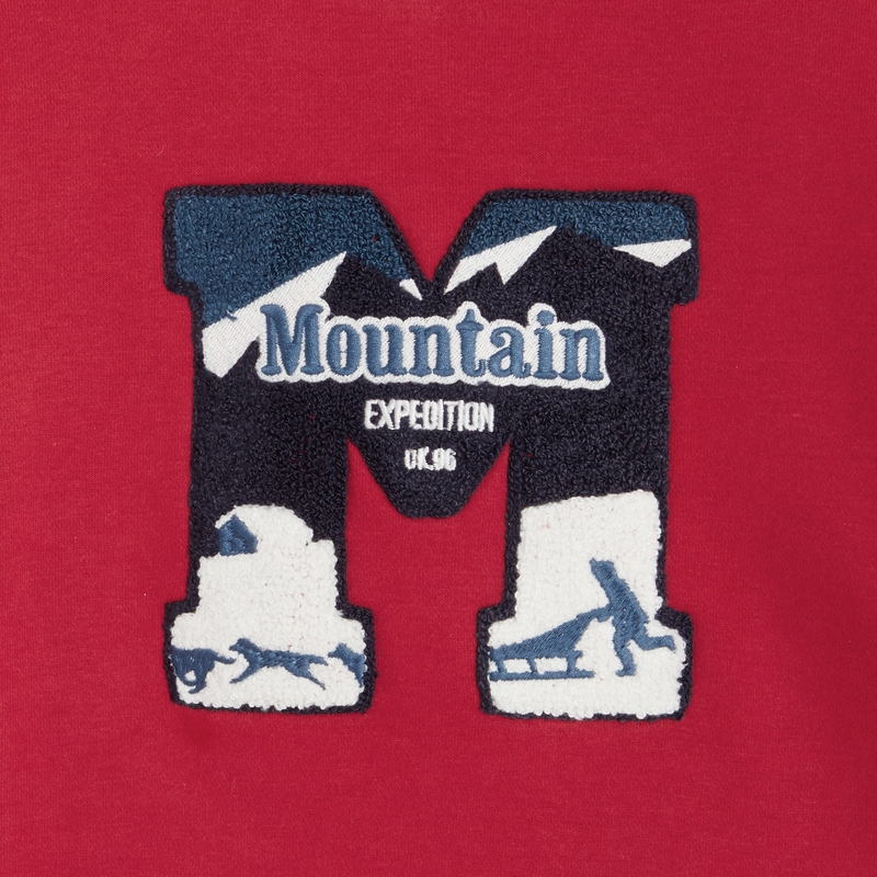 Sweat-shirt Mountain Expedition rouge garçon