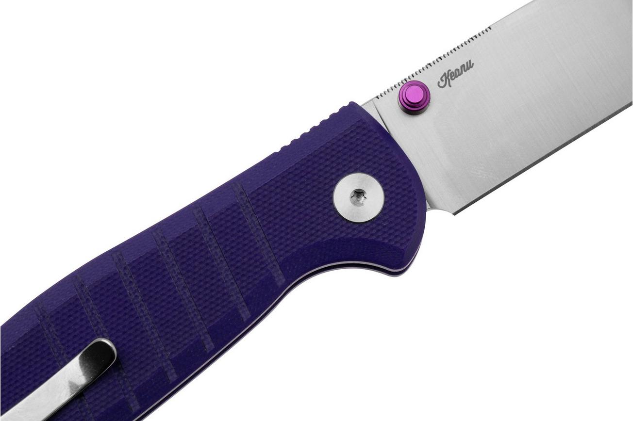 Bestechman Goodboy Jr BMK10C D2, Purple G10 zakmes, Keanu design