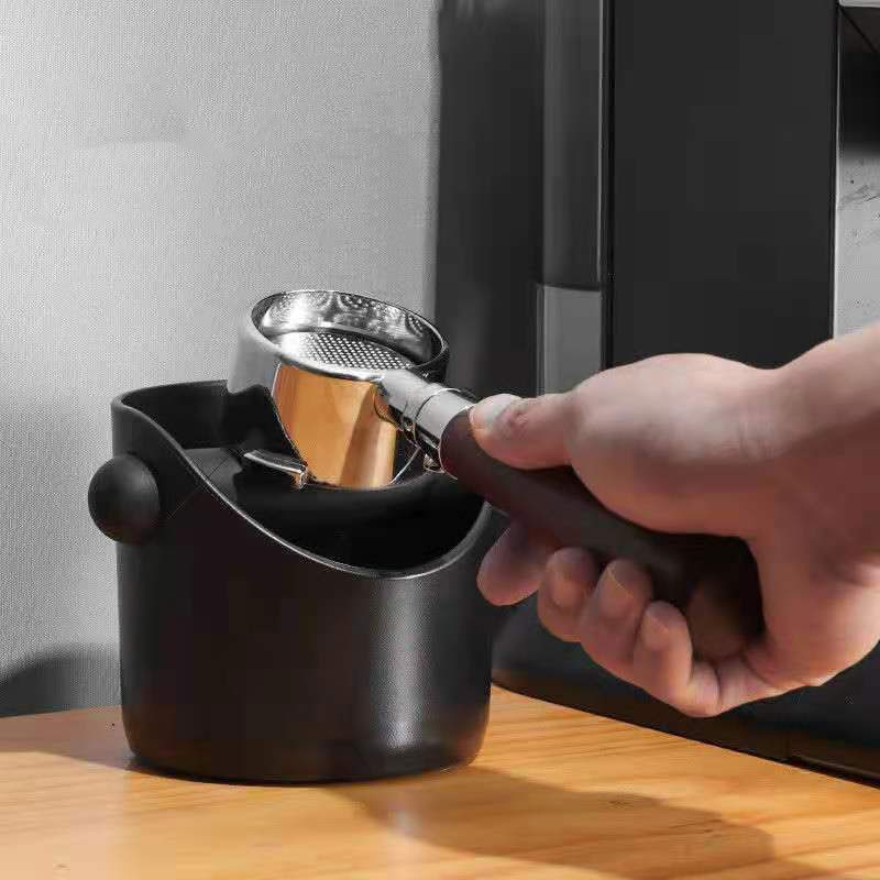 Kaffee Satz Abklopf Behälter Knock Box Siebträger Abschlag Schale - Schwarz