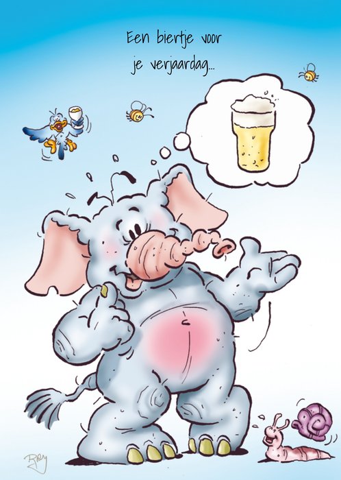 Doodles | Verjaardagskaart | Olifant