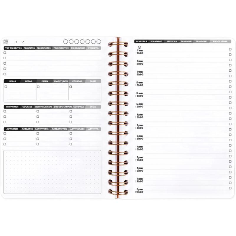 My.daily.planner Age Bag carnet reliure intégrale A5 250 pages détachables - Rose antique