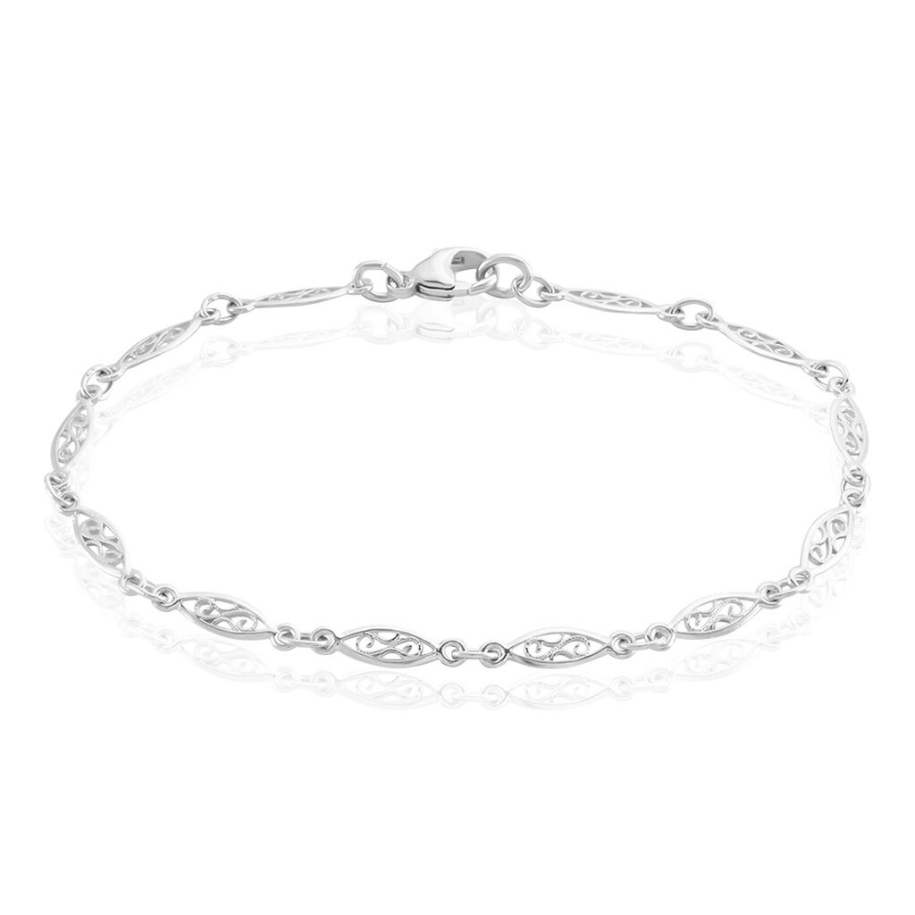 Bracelet Mahee Maille Filigrane Argent Blanc