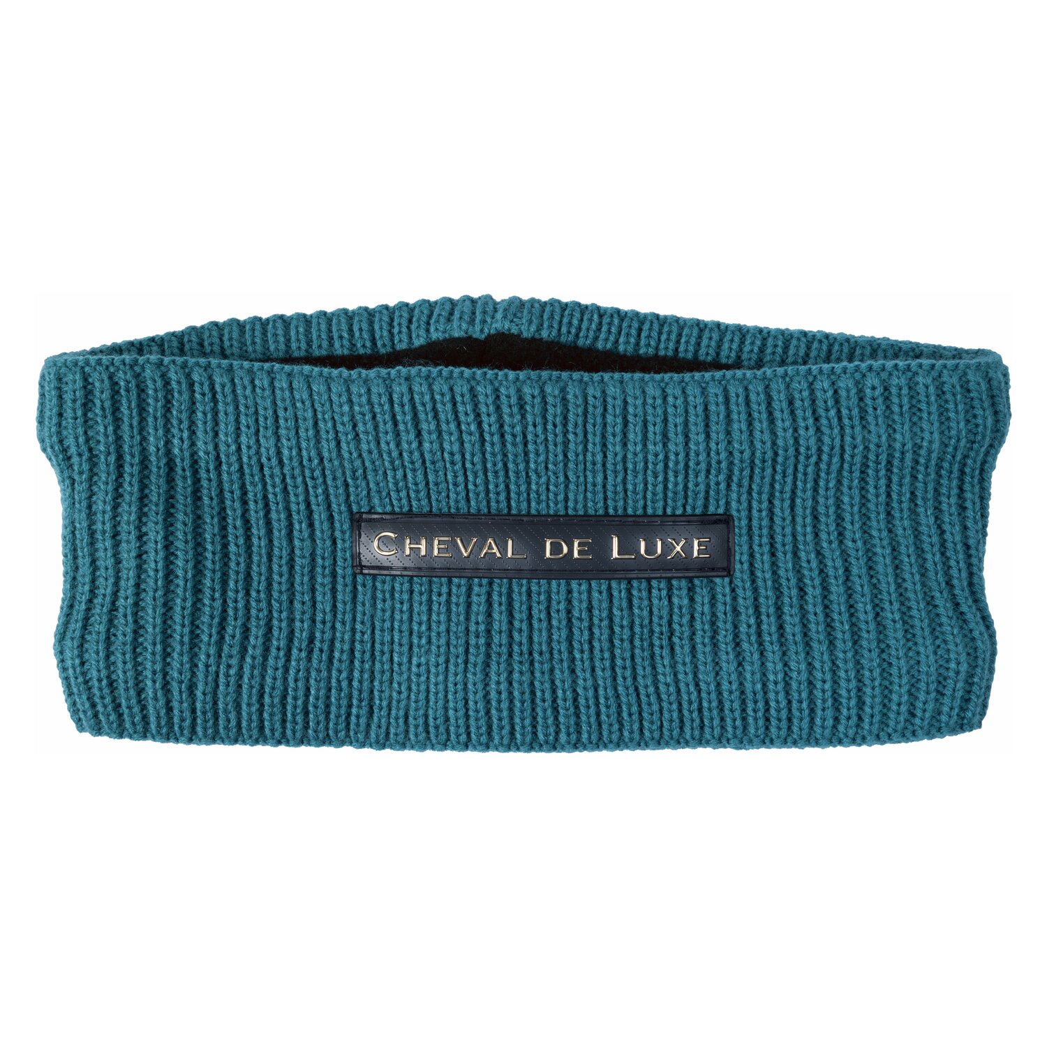 Cheval de Luxe Stirnband mit Logopatch  - petrol - Einheitsgröße