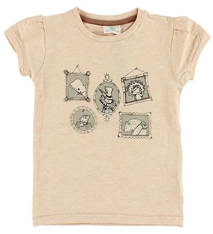 En Fant T-Shirt - Pfirsich gemischt m. Porträts
