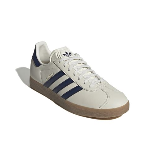 Adidas Gazelle Sneakers, Cloud White/Dark Blue/Gum, 45 1/3