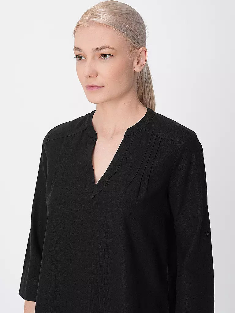 S.OLIVER Leinenbluse schwarz