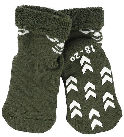 Hummel Wandersocken - Babysocken - Armygrün m. Dupper