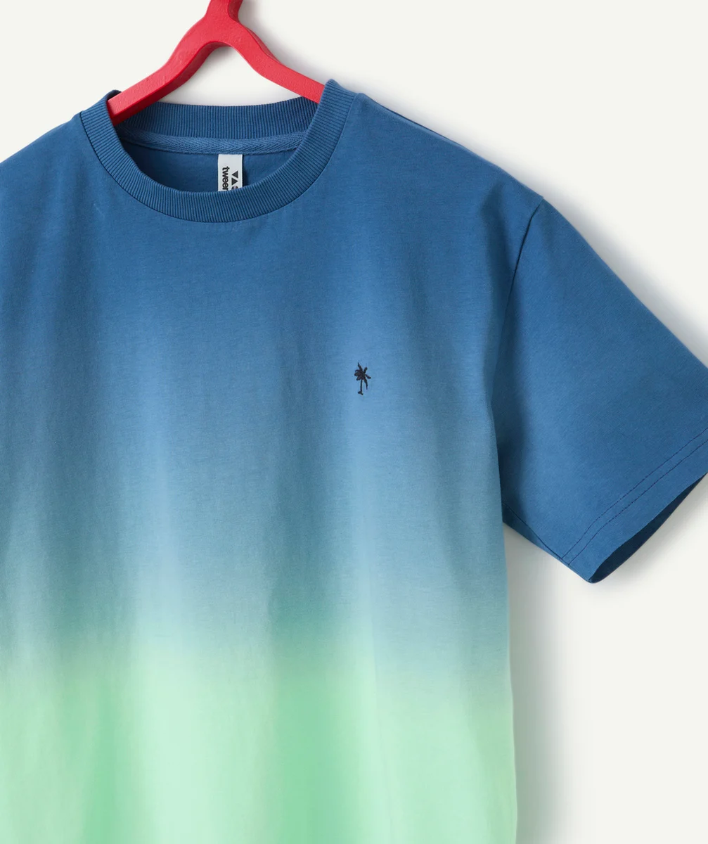 t-shirt manches courtes garçon en coton bio tie and dye