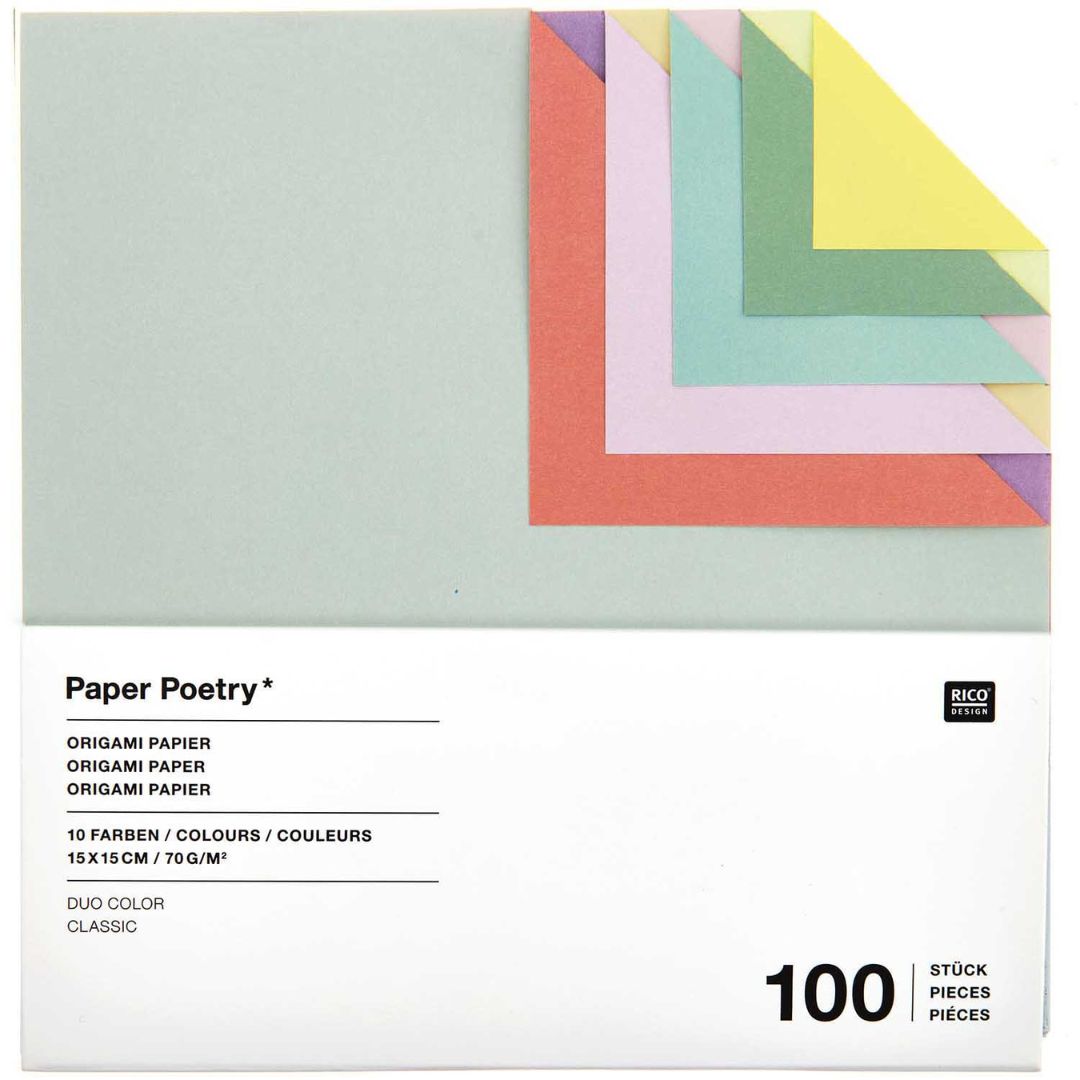 Vouwpapier origami duo color - classic - 100st