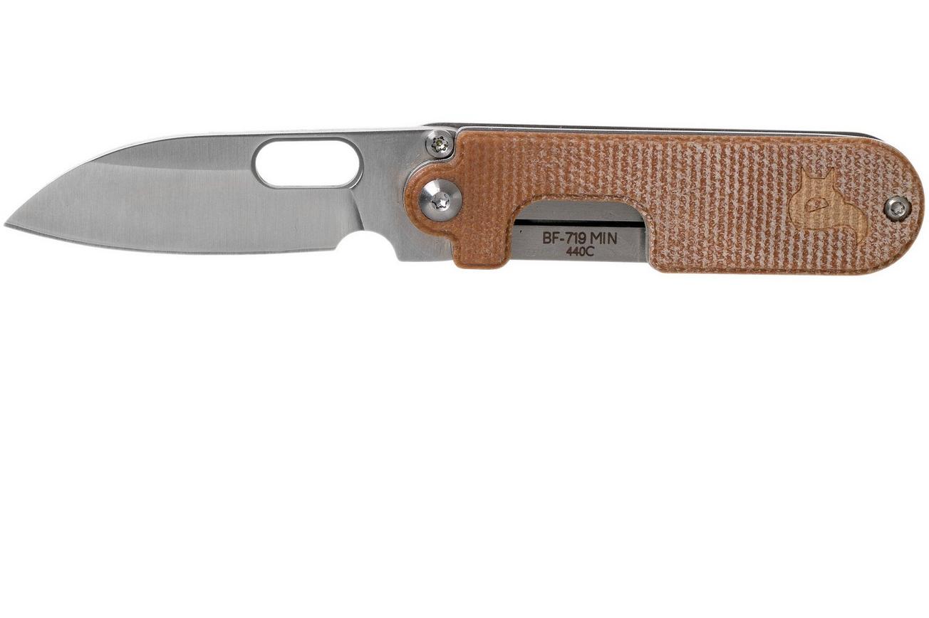 Black Fox Bean Gen 2, 440C, Natural Micarta, BF-719-MIL zakmes