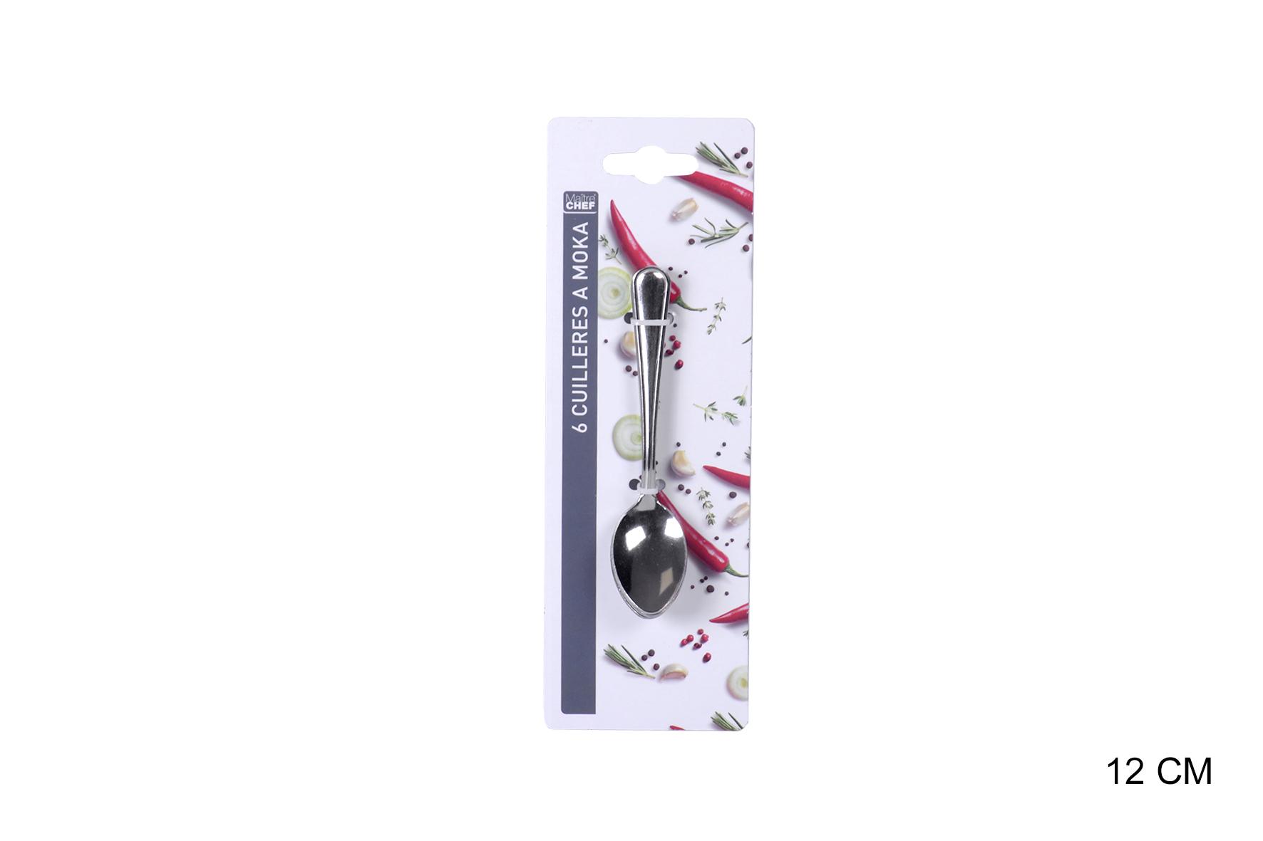 SET 6 CUILLERES A MOKA INOX