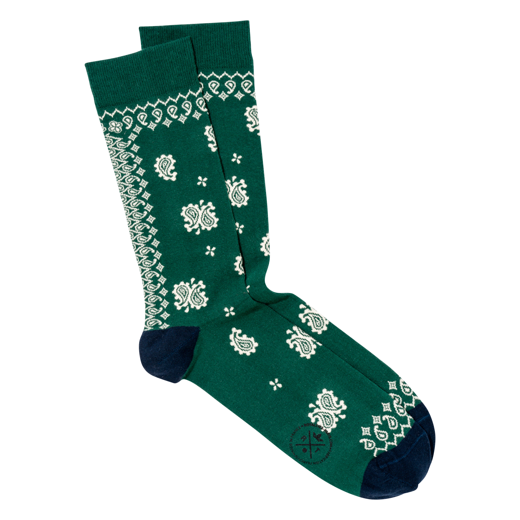 GERONIMO - Chaussettes extrafines en coton mélangéà motif bandana | Vert