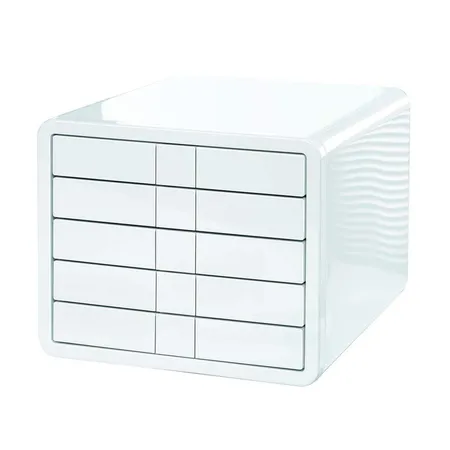 HAN Schubladenbox iBox, 5 geschlossene Schübe für Formate bis C4, weiß