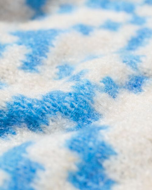 pull en maille femme bleu