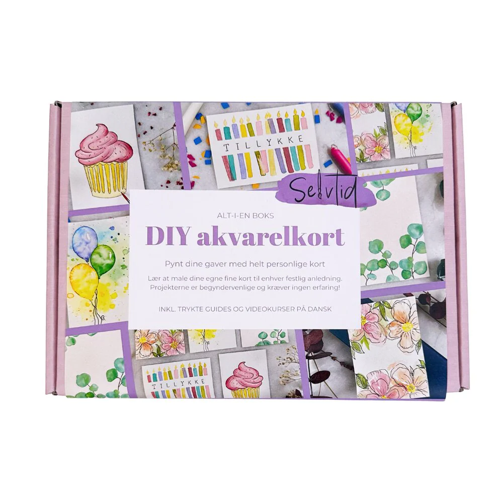 Selvtid  DIY Akvarelkort kit