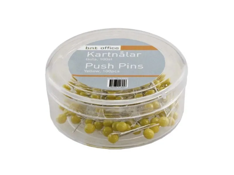 Kortnåle 4mm x 20mm gul - (100 stk.)