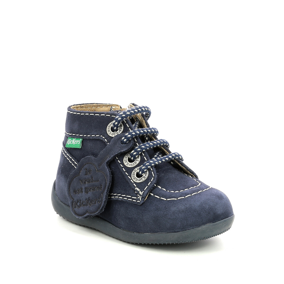KICKERS<br>Botas de tornozelo de couro com zíper Bonzip-2