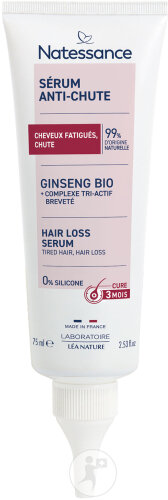 Natessance Sérum Capillaire Anti-Chute Ginseng Bio Tube Canule 75ml