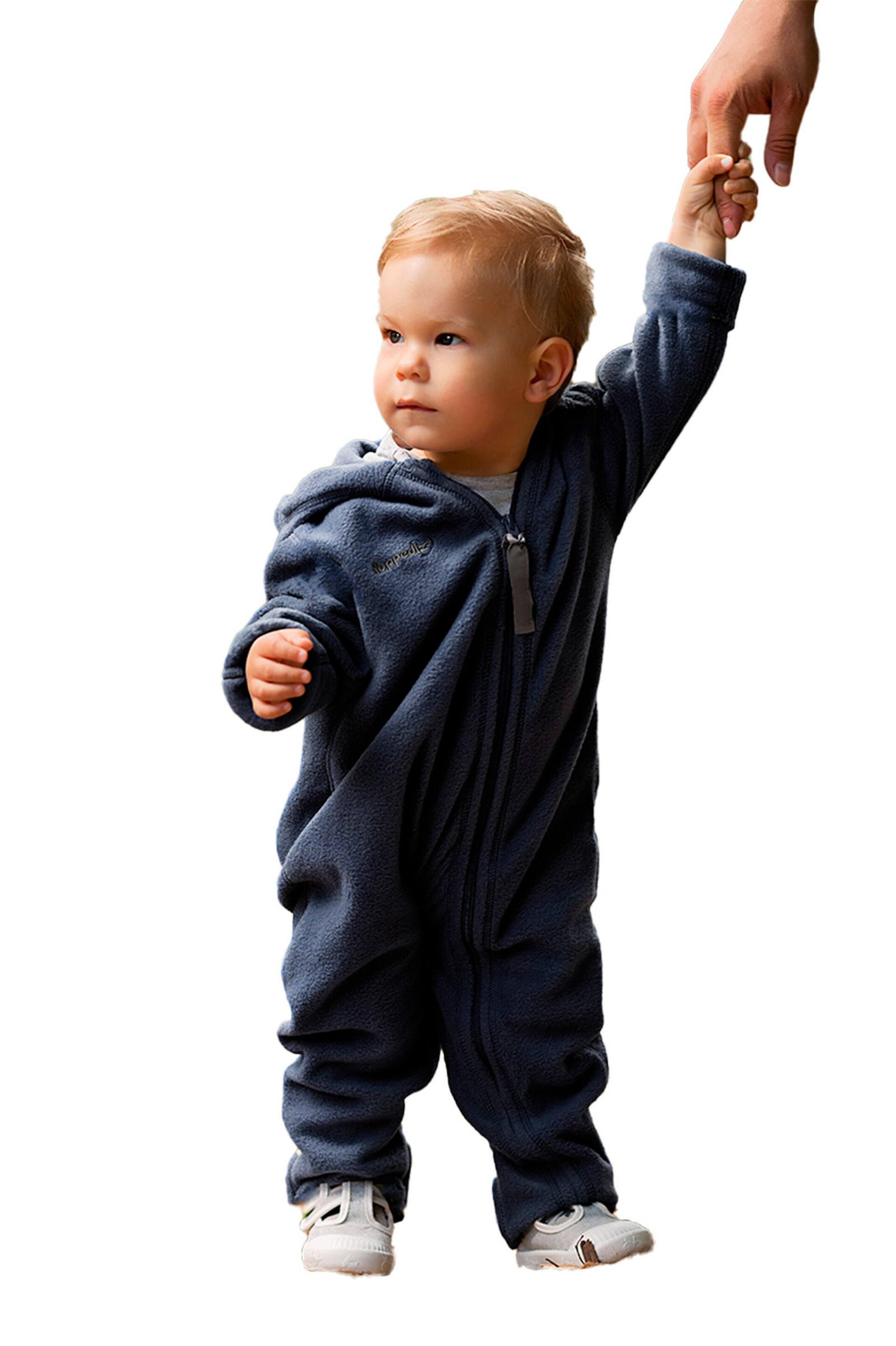 HOPPEDIZ® Overall Fleece-Overall mit Umschlagbündchen ocean