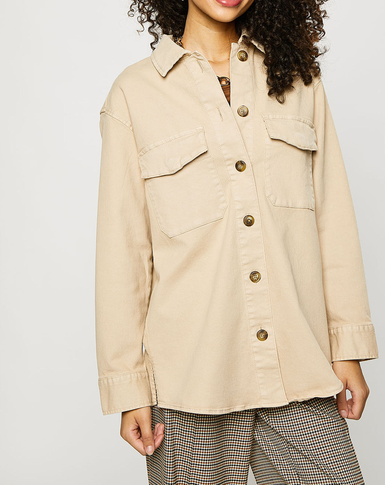 Esprit Surchemise en Coton bio collection EDC by Esprit écrue