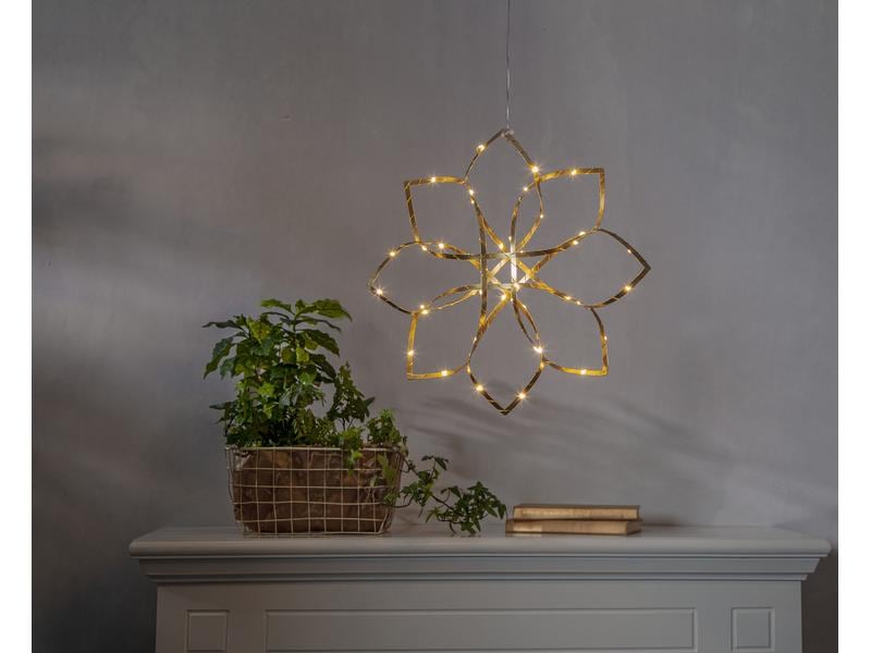 Star Trading Hänger Dekoration Amaze, 48 LEDs, 40 cm, Gold LED Dekoration