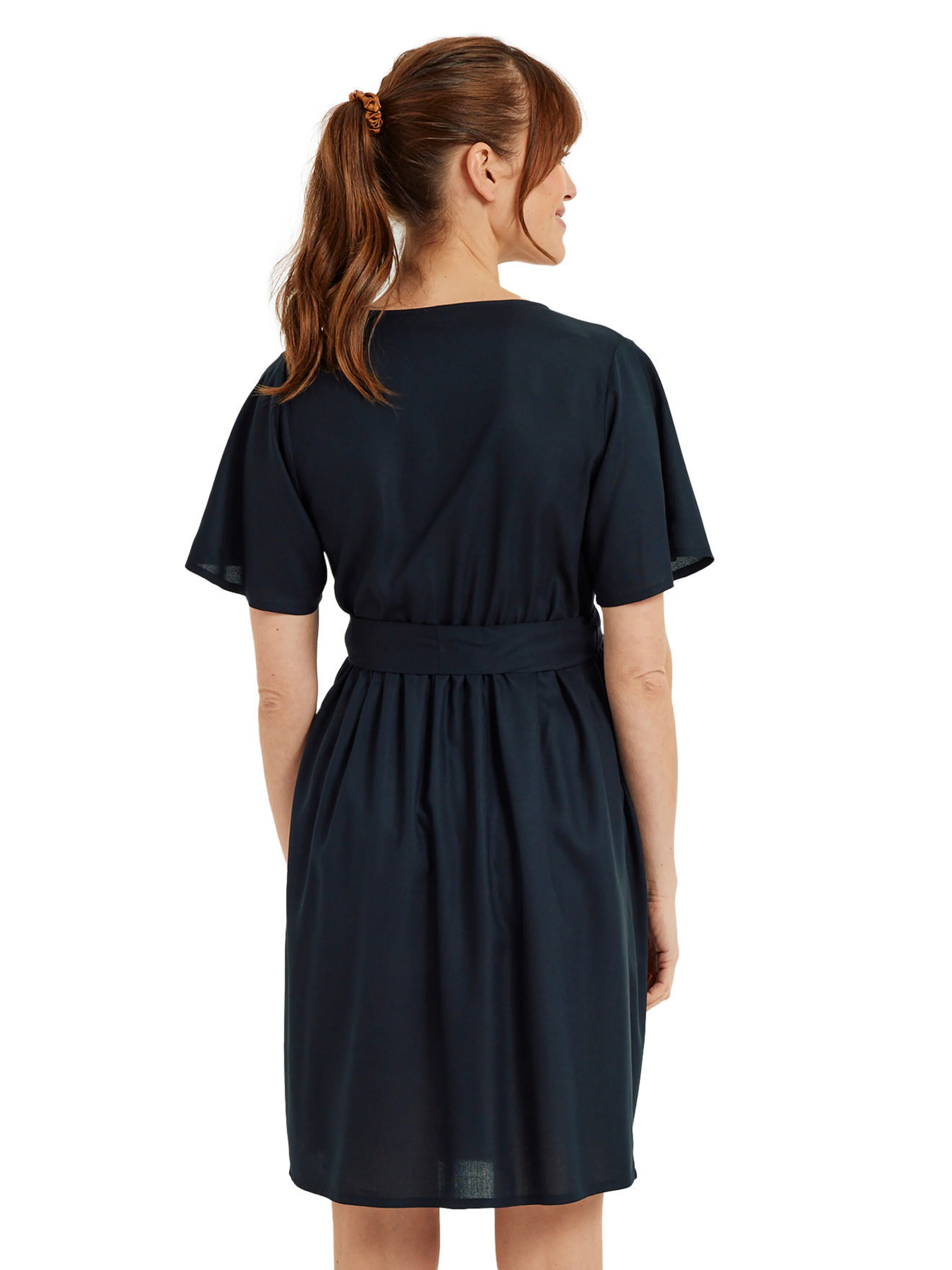 Vertbaudet Kurzes Wickelkleid für Schwangerschaft und Stillzeit, Viskose schwarz