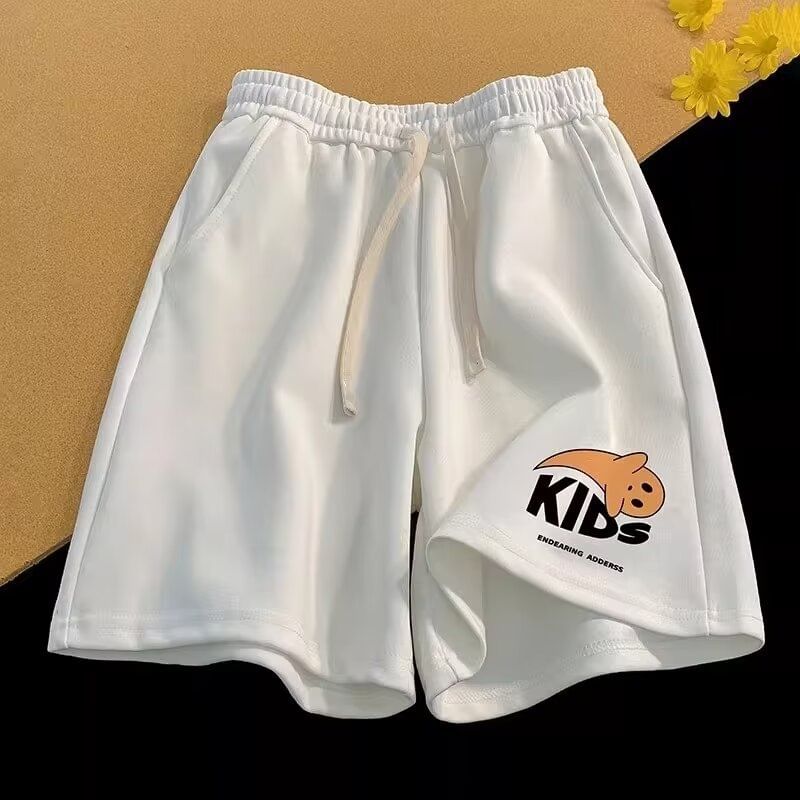 Cowpow - Cartoon Print Sweat Shorts met Trekkoord Taille