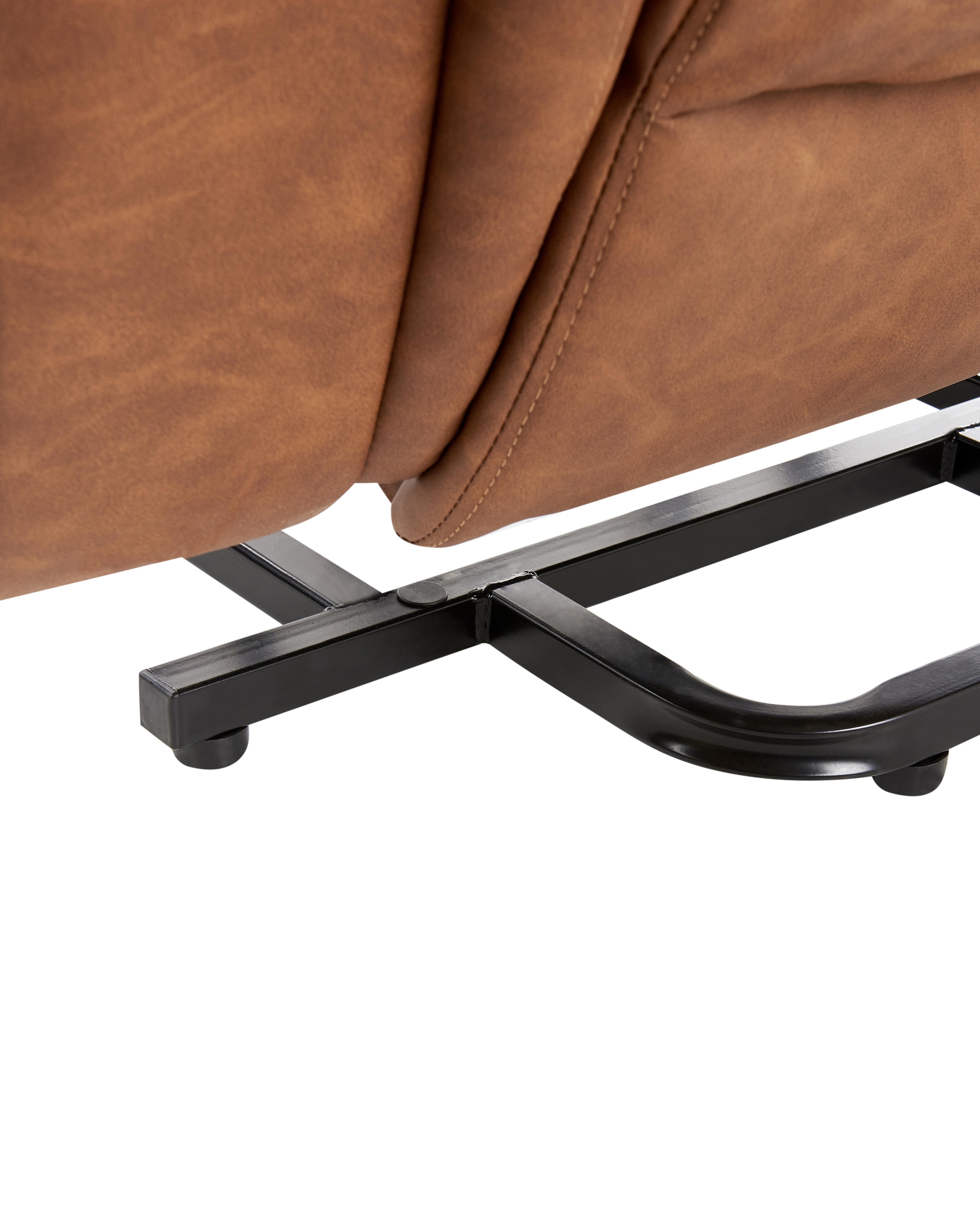 Elektrische relaxfauteuil GLORIE massagefunctie Kunstleer Bruin