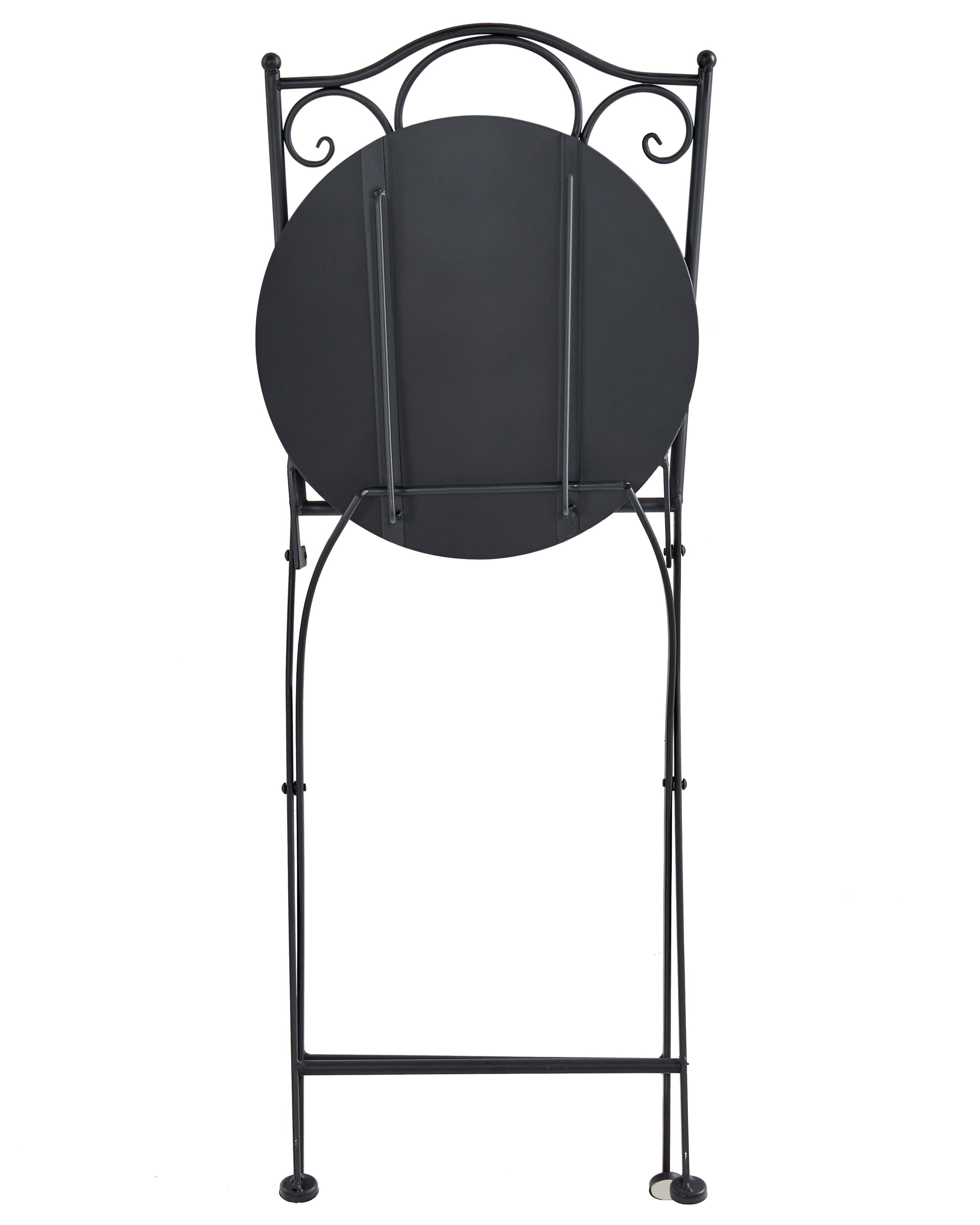 Set van 2 tuinstoelen ANAPO inklapbaar Metaal Zwart