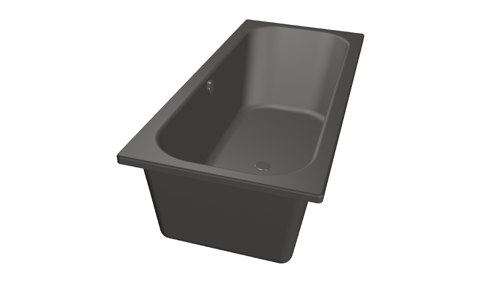 Xenz Aruba ligbad 170x75x45cm antraciet