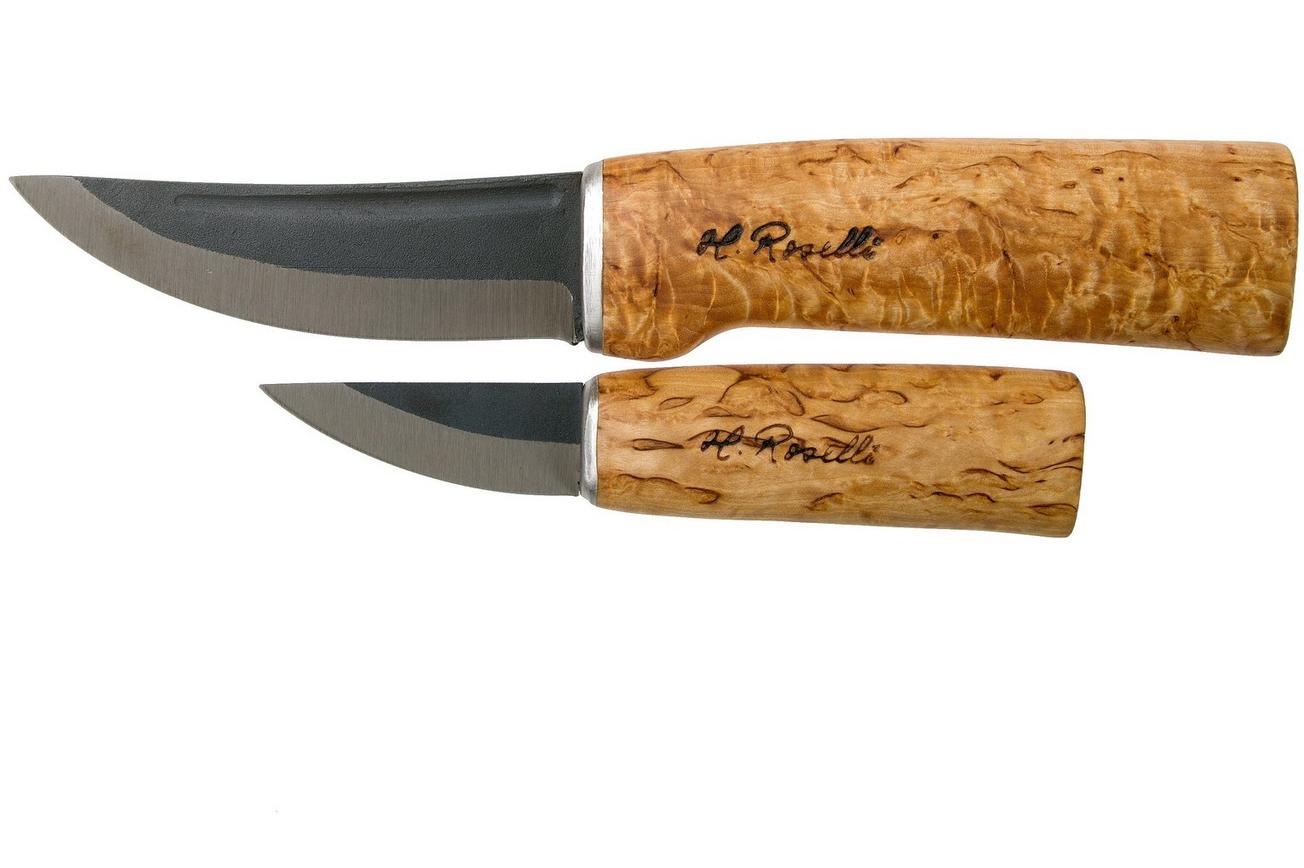 Roselli Hunting Knife & Grandmother Knife R180 leather sheath, combo set