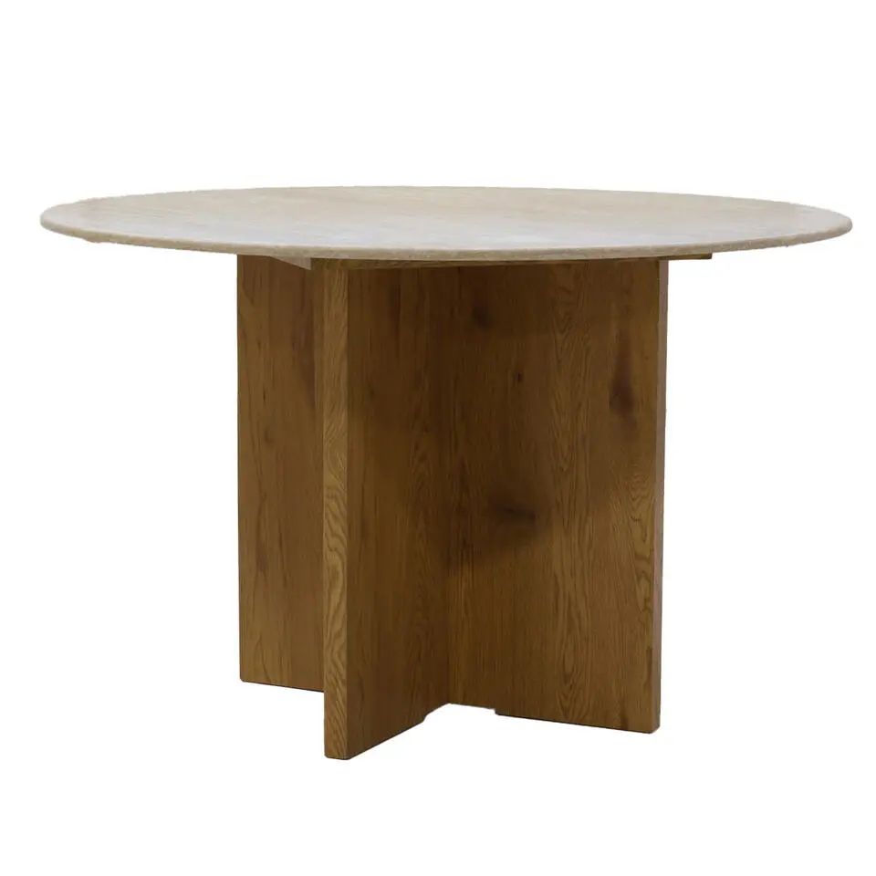 Eettafel Rond - Marmer - 120x120x76cm - Faria
