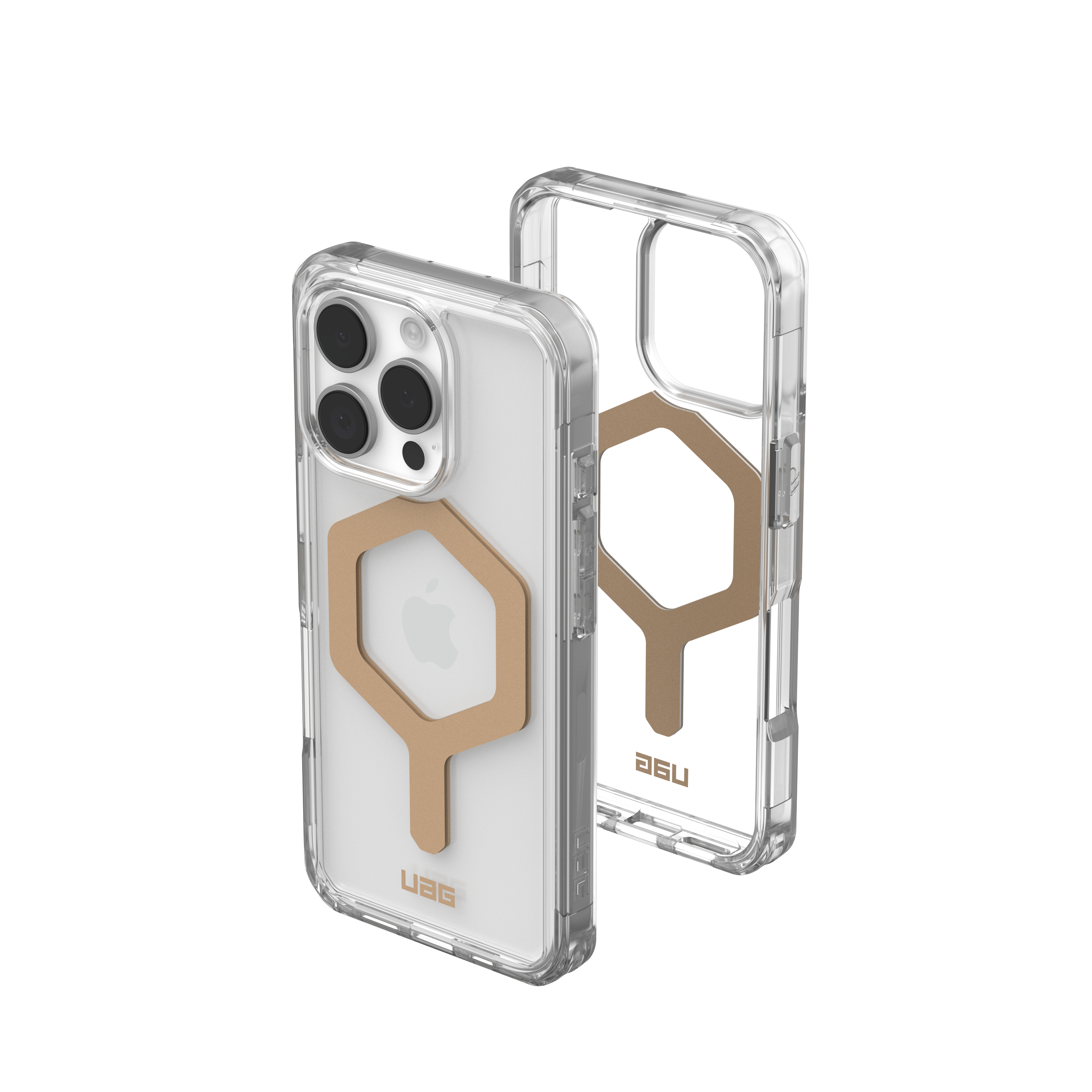 iPhone 16 Pro MagSafe Hybrid Schutzhülle Plyo (114480114381) - Transparent (Gold)