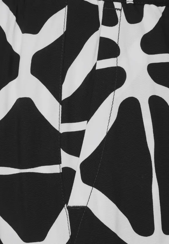 Loose Fit Print Hose - Black