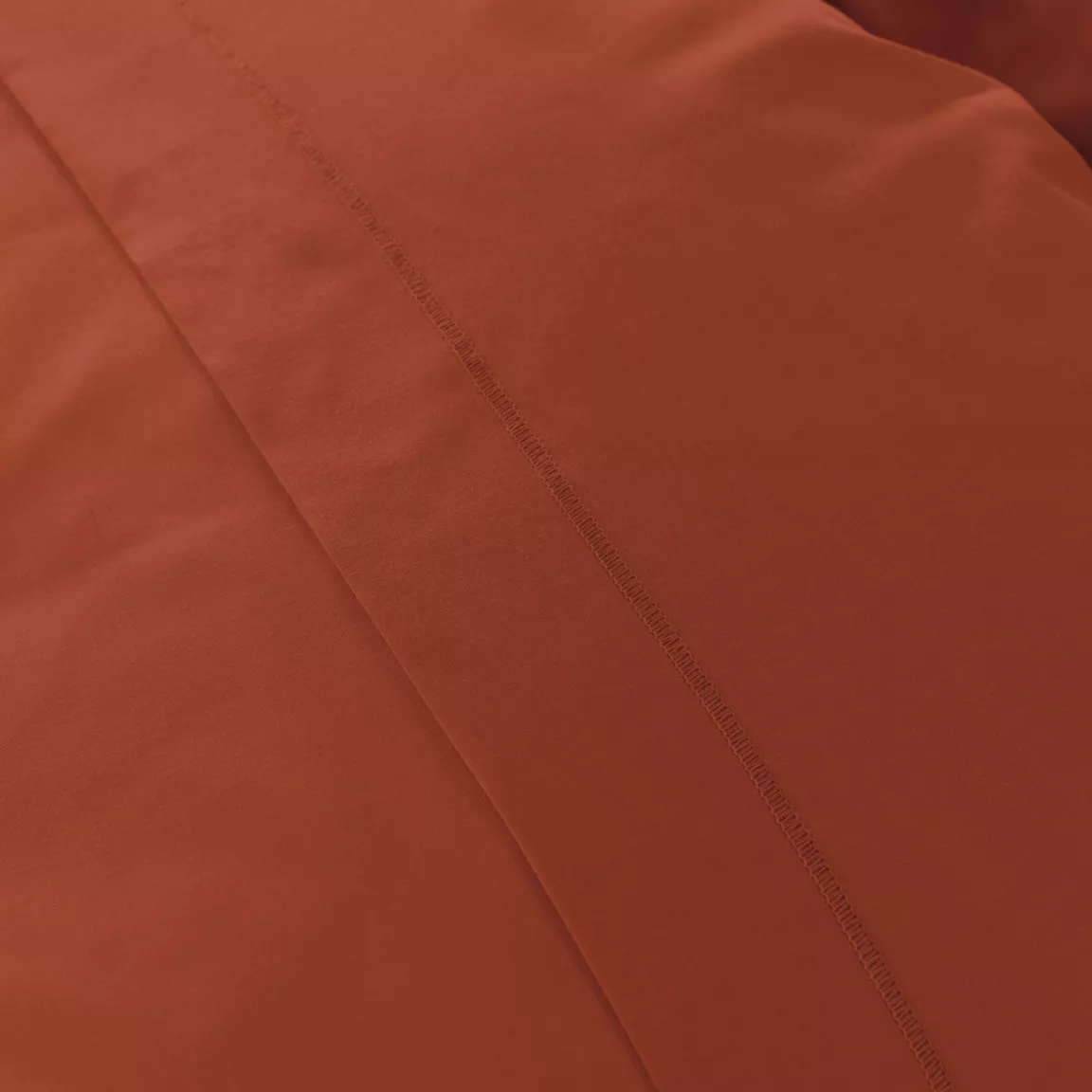 Housse de couette percale de coton (280 x 240 cm) Cali Terracotta