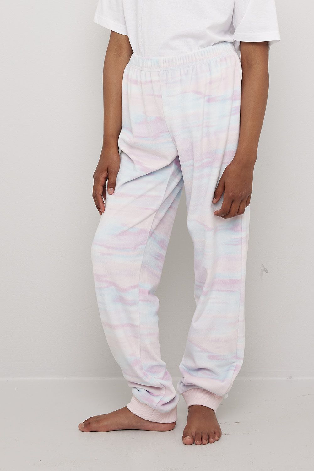 Pyjamasbukse i fleece Rainbow