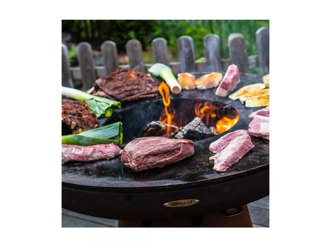 Barbecue brasero en acier Zelos Hauteur 71 cm Diamètre 62 cm