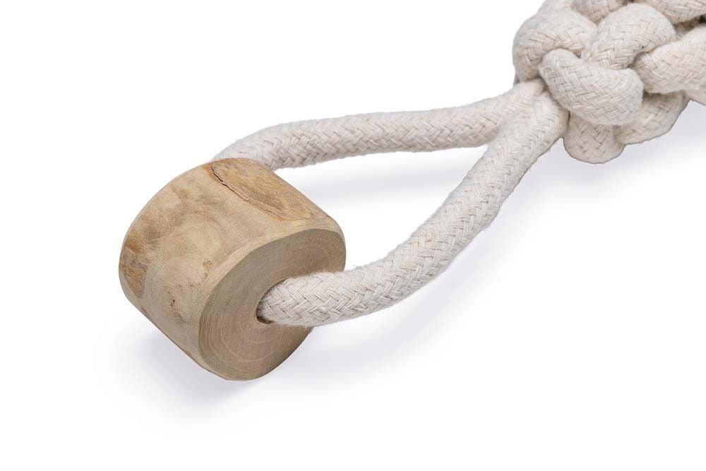 Beeztees Osa - Flostouw - Koffiehout - Hondenspeelgoed - Hout|Wit - 34x5x5 cm - Medium