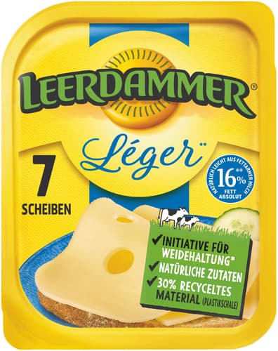 Leerdammer Léger - Leichte Käse Scheiben