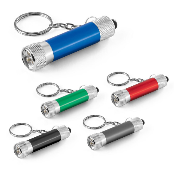 hi!dea 93141 - Porte-clés en aluminium avec lampe de poche 3 LED