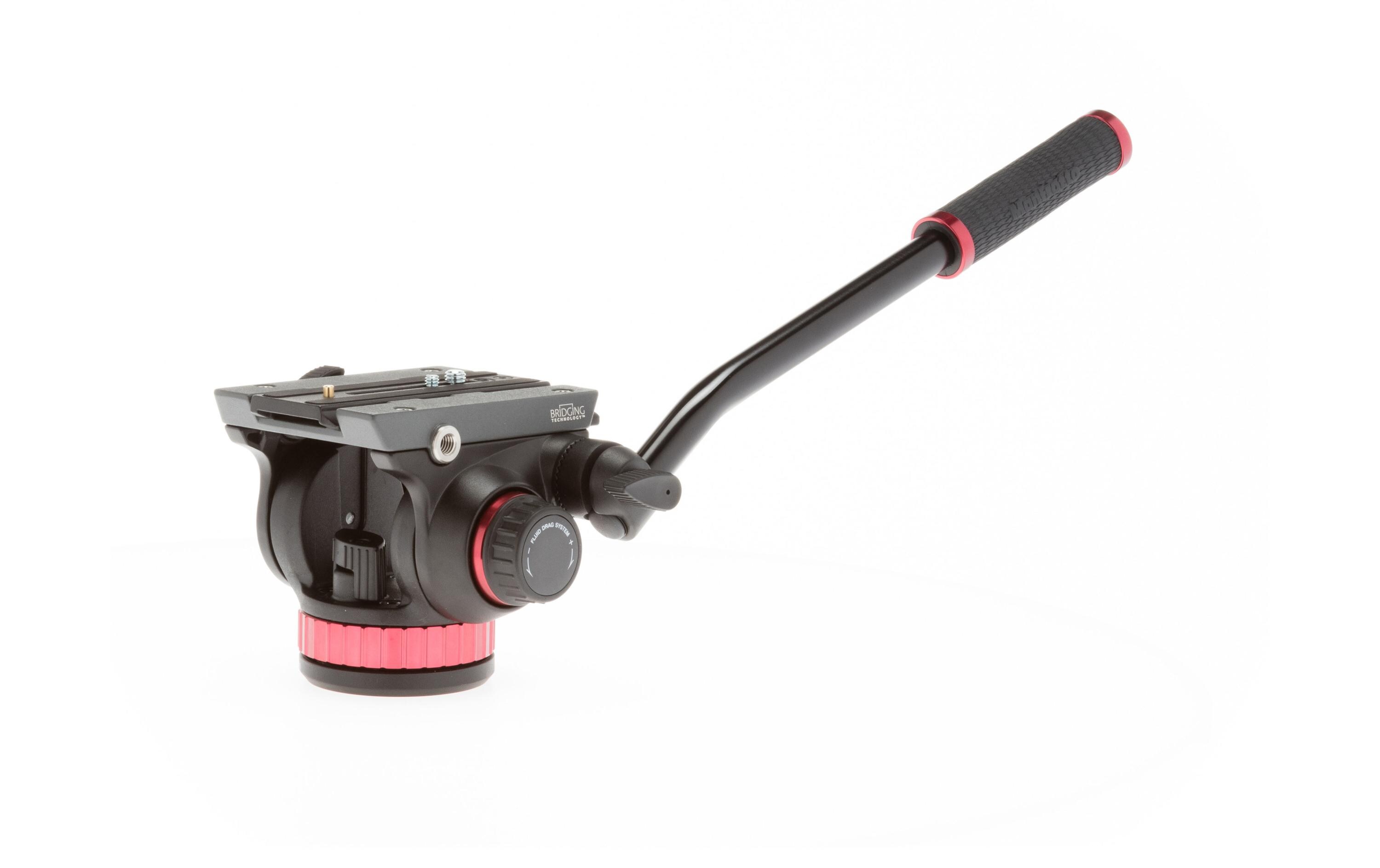 Stativkopf MVH502AH<br>Pro-Fluid-Video-Neiger mit flacher Basis und 3/8'' Innengewinde