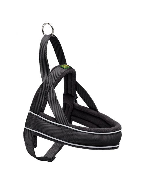 Hunter Harnas Norweger Racing Nylon Zwart&Zwart - Hondenharnas