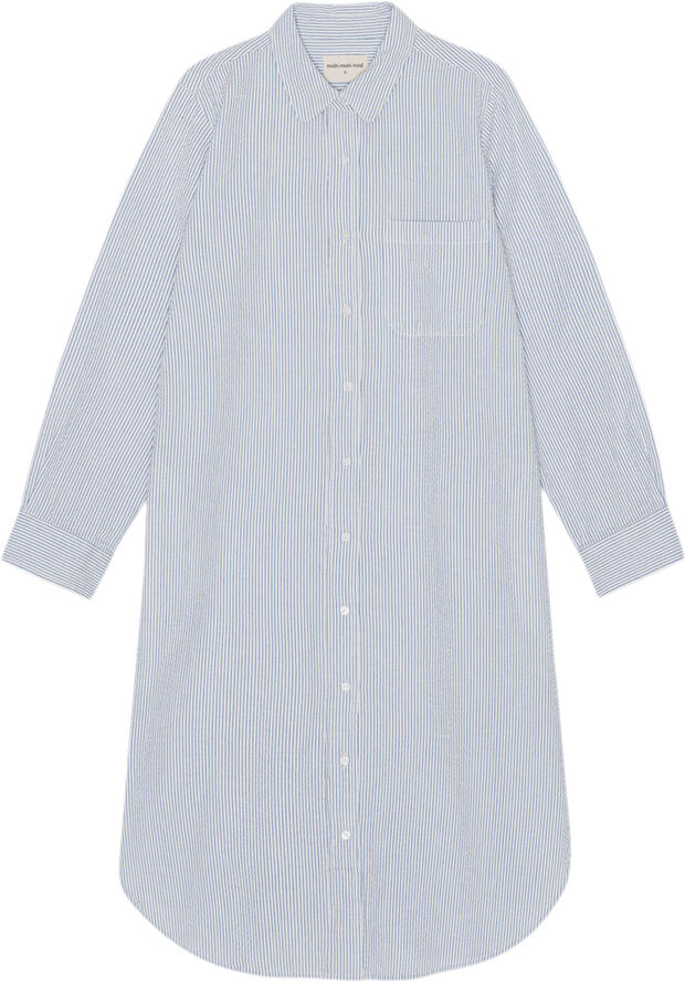 Moshi Moshi Mind reason shirtdress wave stripe White / blue