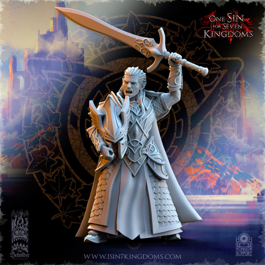 The Beholder Miniatures - Elfes - 8 Epée d'Ashur