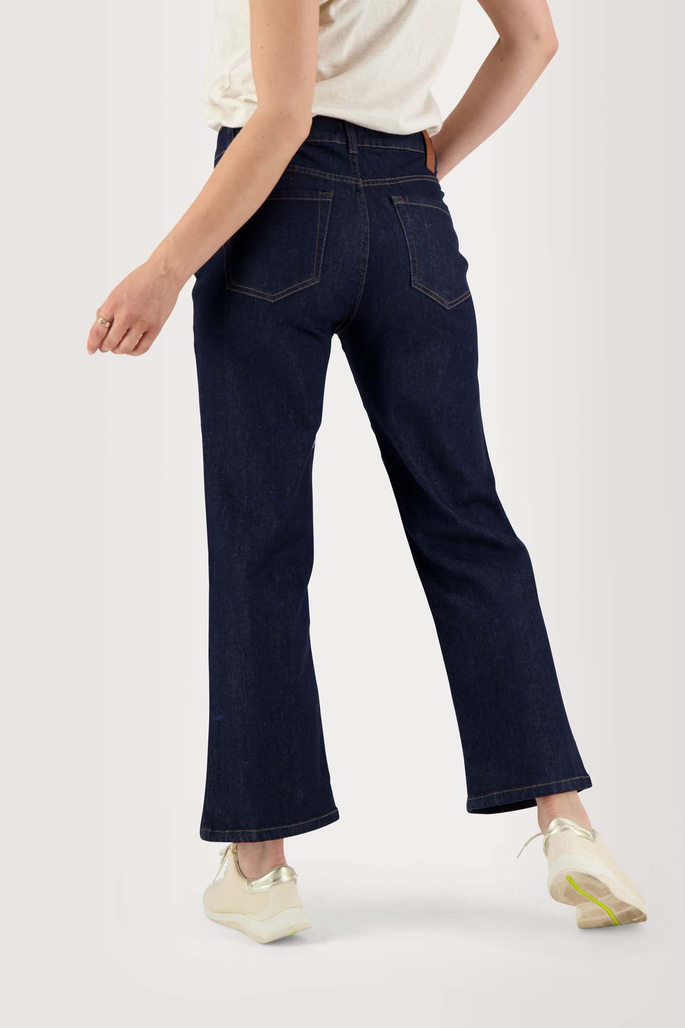 Jean Femme Jambes Larges 7\/8 Indigo