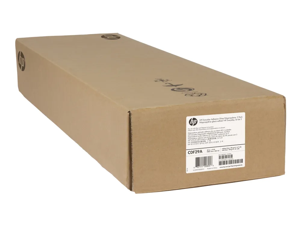 HP Everyday Adhesive Gloss Polypropylene - Polypropylen (PP) - skinnende - selv-klæbende - 8.5 mil - Rulle (106,7 cm x 22,9 m) - 120 g/m² - 1 rulle(r) film (pakke med 2) - for DesignJet 45XX, HD Pro MFP, T1100, T1120, T1200, T2300, T7200, T795, Z5200